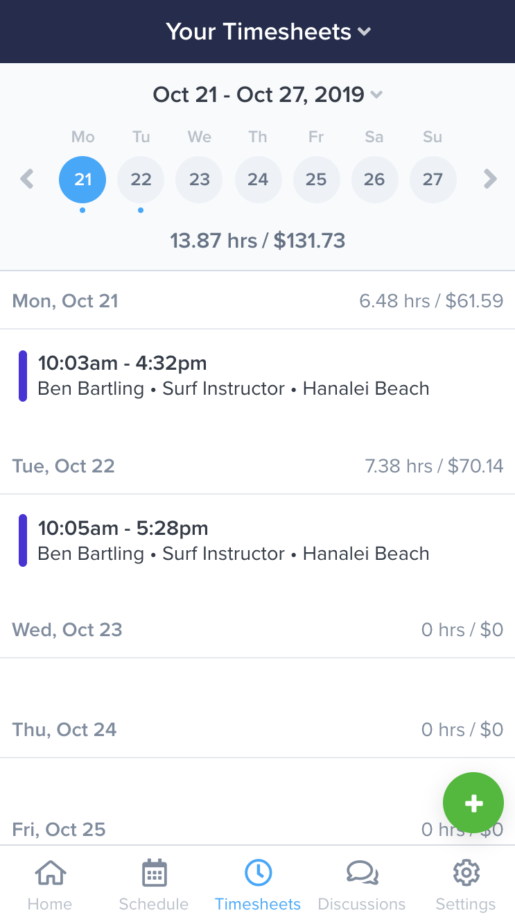 Employee Timesheet App Zoomshift