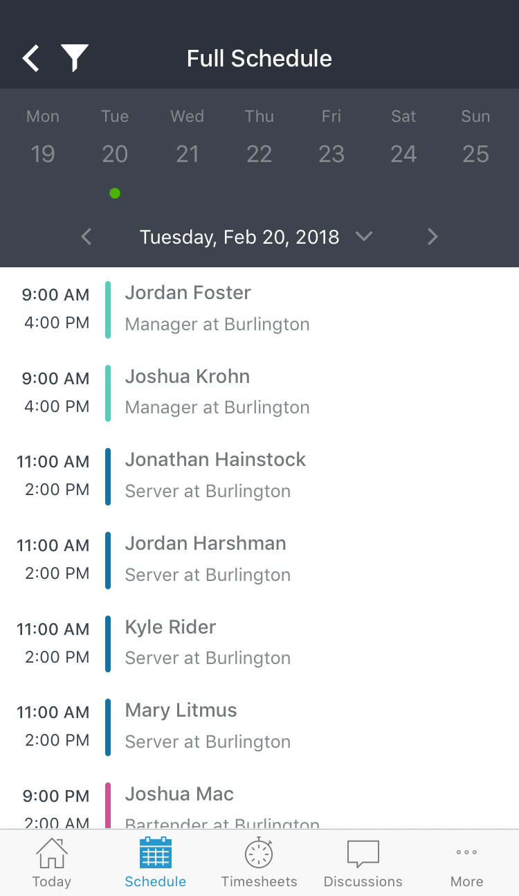 free online apps toorganise work schedule template