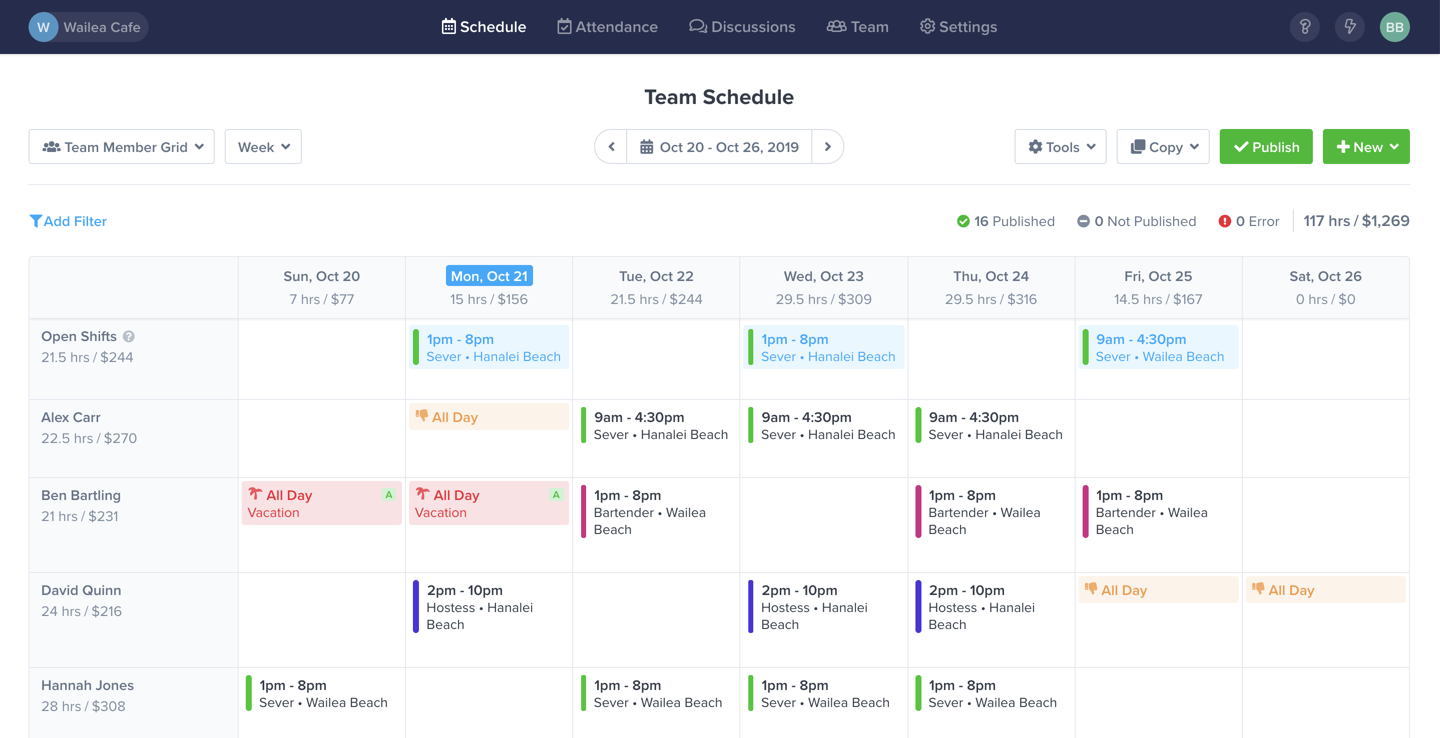 easy work schedule maker