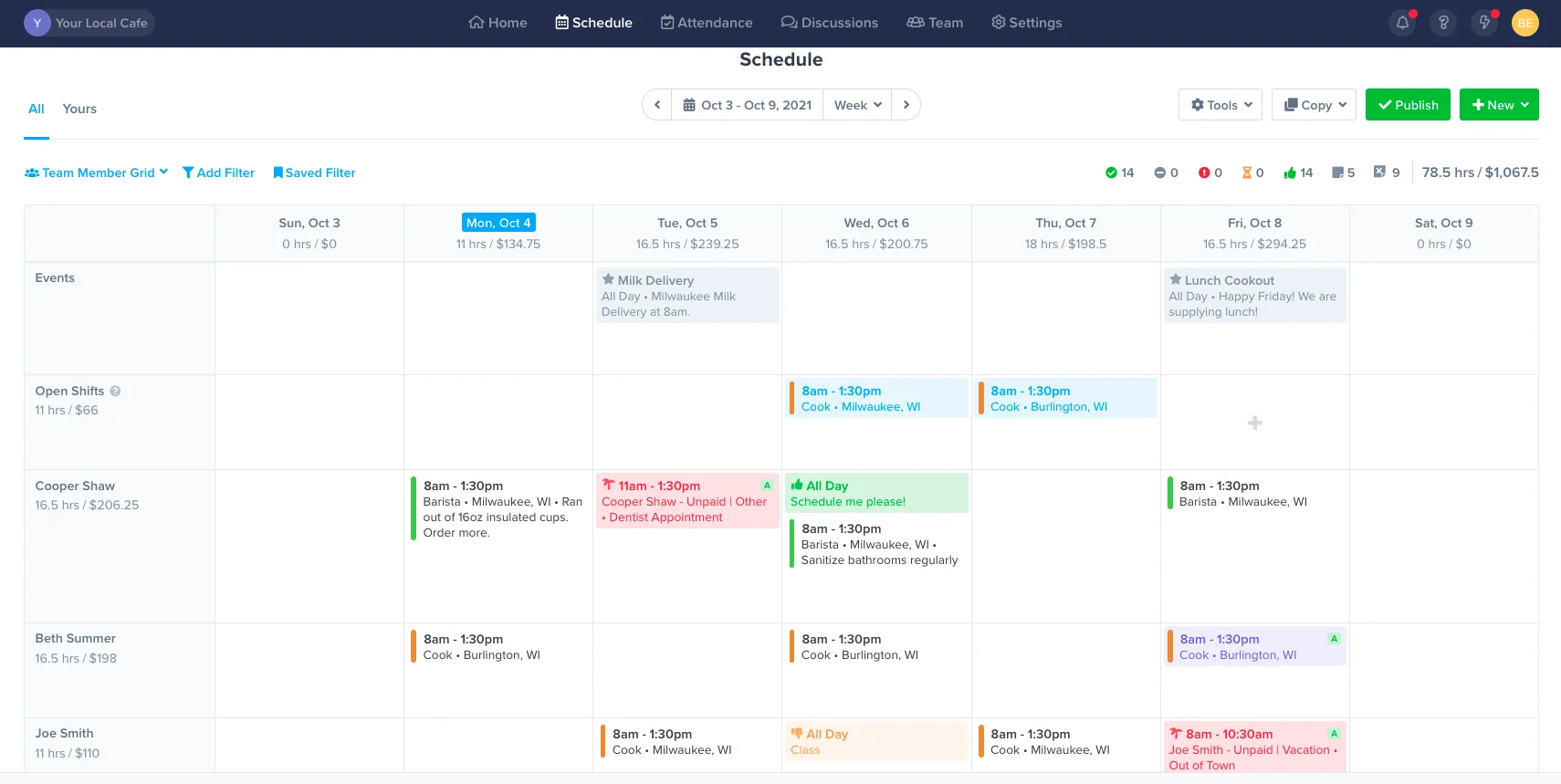 employee work schedule maker