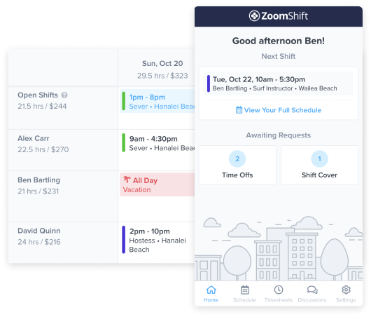 Time off track mobile app pto graphic