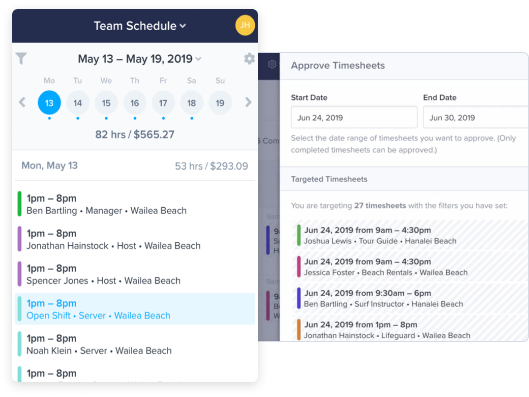 Timesheet app graphic